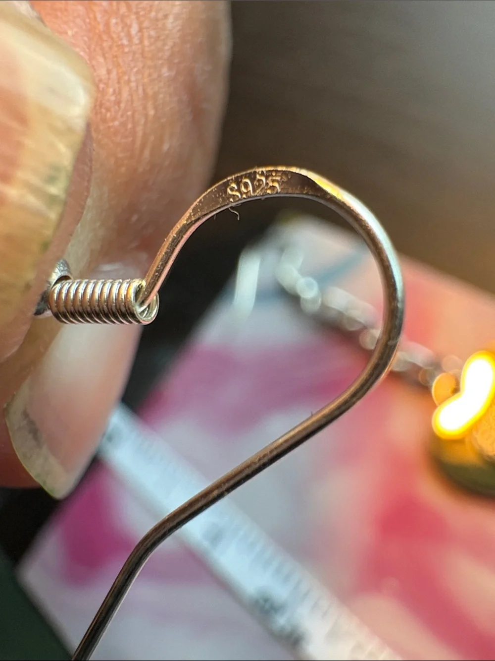 Coach Silver Crystal Heart Drop Earrings - Picture 4 of 4